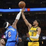 Haliburton (0) et Gilgeous-Alexander (2) seront à suivre de près dans l'acte VII de la finale NBA KEYSTONE/AP/Abbie Parr